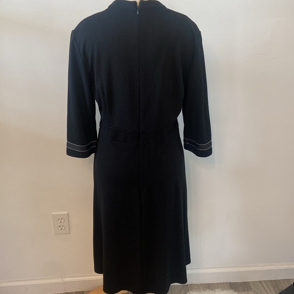 Homeyee Women's Pencil Sheath Dress Stretch Work Black 3/4 Sleeve US 10 UK 14 - Picture 3 of 7